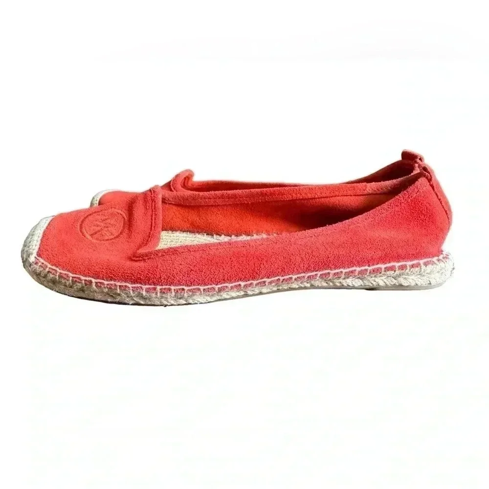 Michael Kors Orange Suede Espadrille Flats Sz 8M